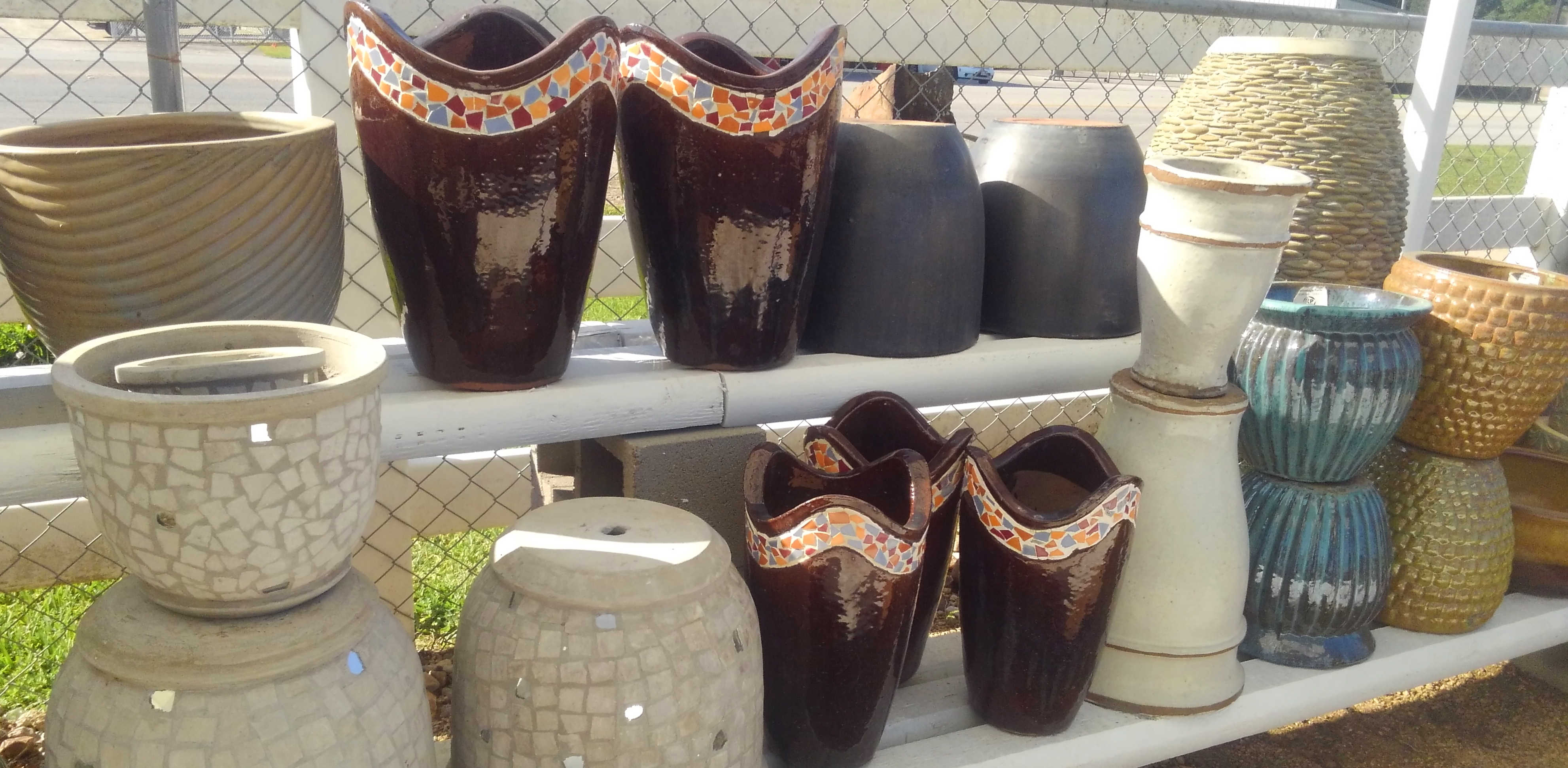Pottery and Supplies and more at J&J Nursery, Spring, TX.