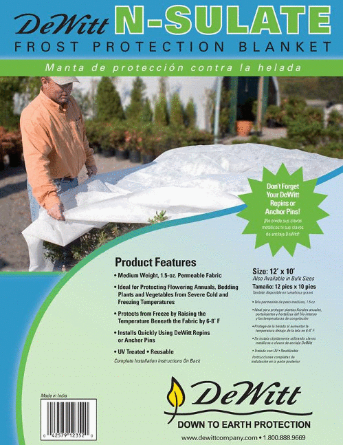 N-Sulate freeze cloth protects your plants from freezing weather!
