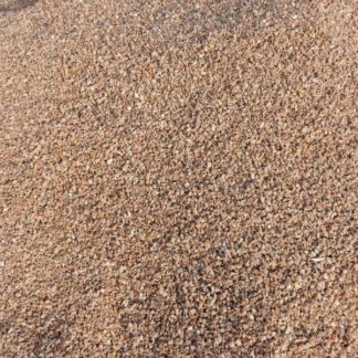 Pea Gravel. Often used for pathways and dog runs.