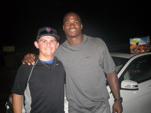 Adrian Peterson #28, NFLMinnesota Vikings with our sales rep.