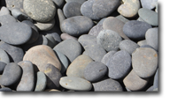 Large Mexico Beach Pebbles at J&J Nursery, Spring, TX